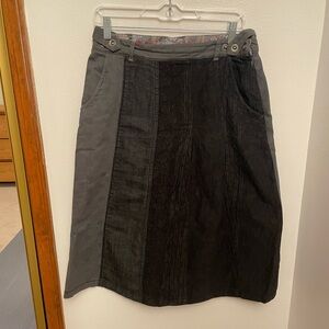 BLUE WILLI'S Panel Cotton Midi Skirt Grey Women’s Medium EU 40/US 8